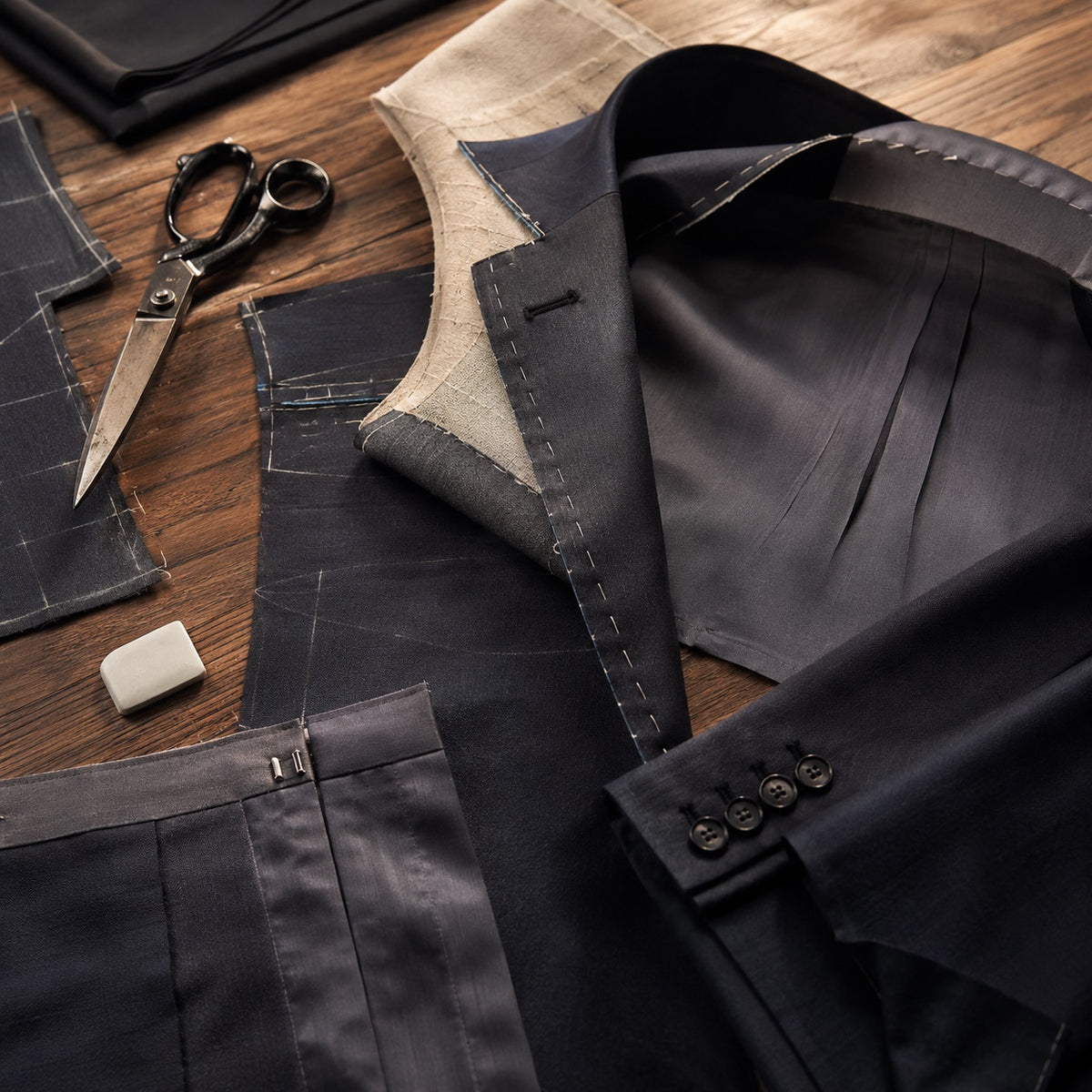 Bloomsbury classic-collar tailored shirt — Tailored Shirts by CROWN TAILORING. close detail of the fabric and finish.