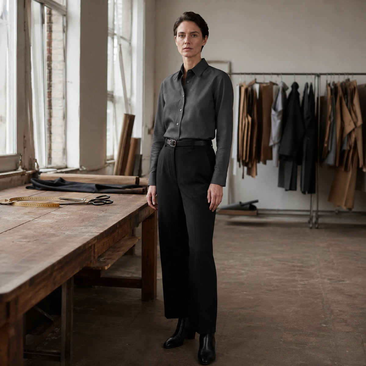 Bloomsbury classic-collar tailored shirt — Tailored Shirts by CROWN TAILORING. shown worn.
