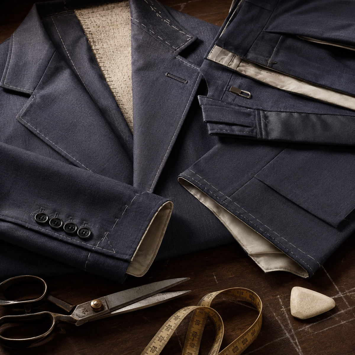 Severn classic-collar tailored shirt — Tailored Shirts by CROWN TAILORING. close detail of the fabric and finish.