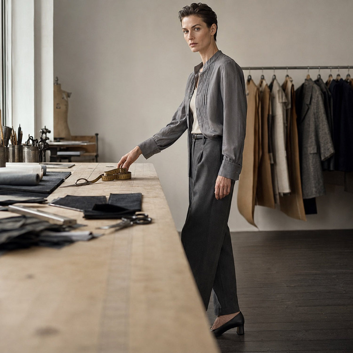 Clerkenwell pleated-bib evening shirt — Tailored Shirts by CROWN TAILORING. shown on the model from the side.