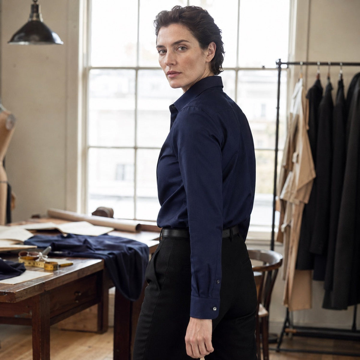 Marylebone pleated-bib evening shirt — Tailored Shirts by CROWN TAILORING. shown worn.