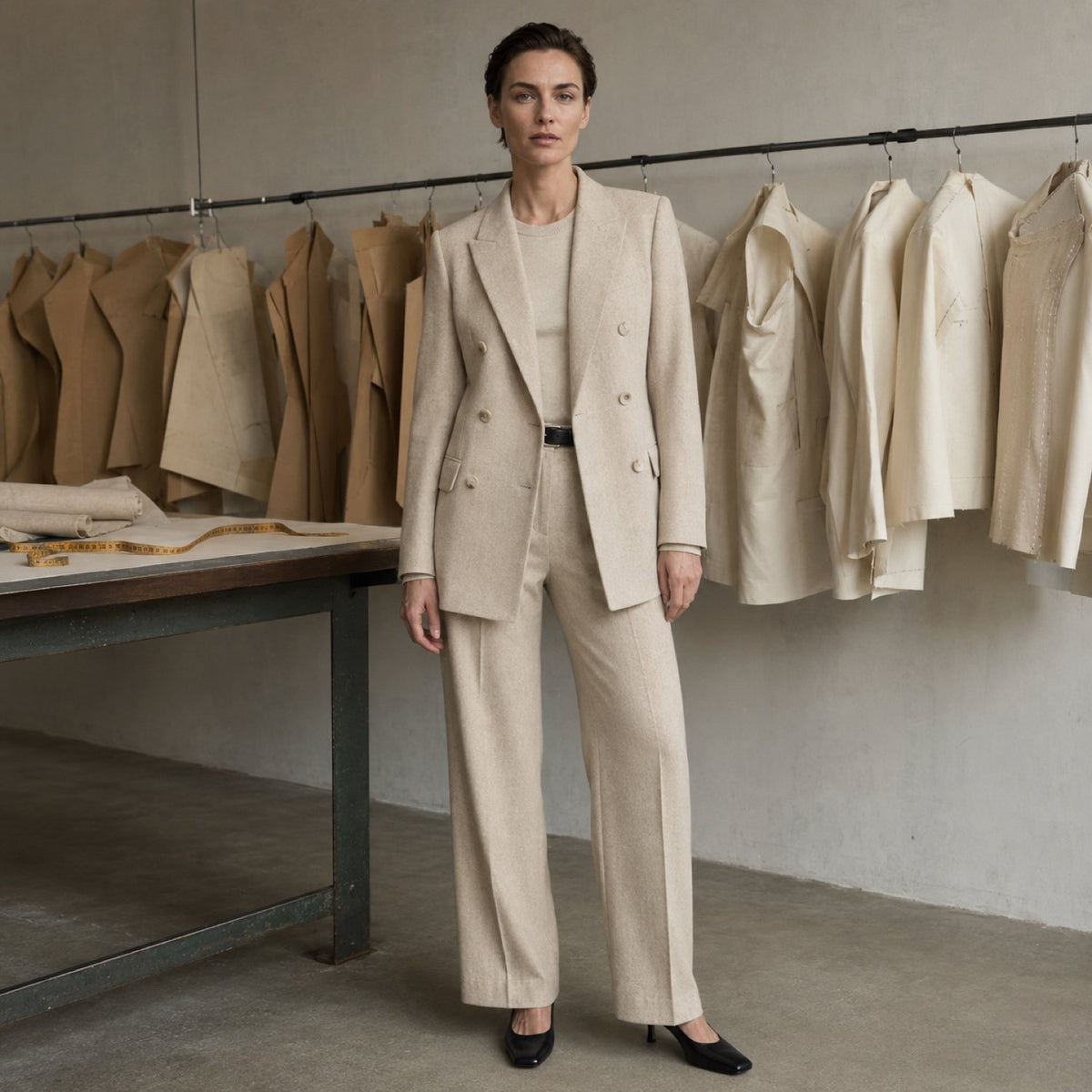 Ashdown double-breasted suit jacket — Suit Jackets by CROWN TAILORING. shown worn.