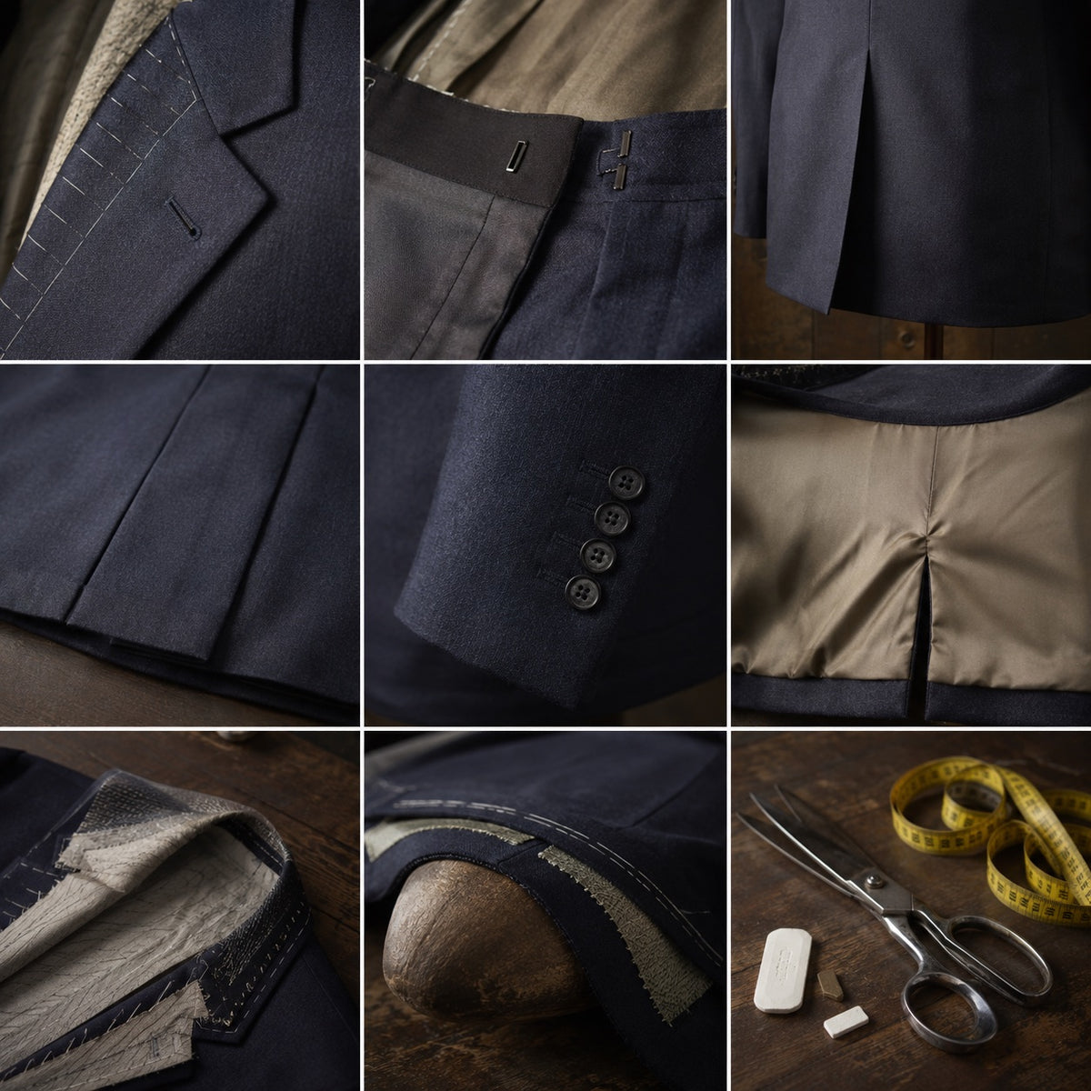 Ashdown single-breasted suit jacket — Suit Jackets by CROWN TAILORING. close detail of the fabric and finish.