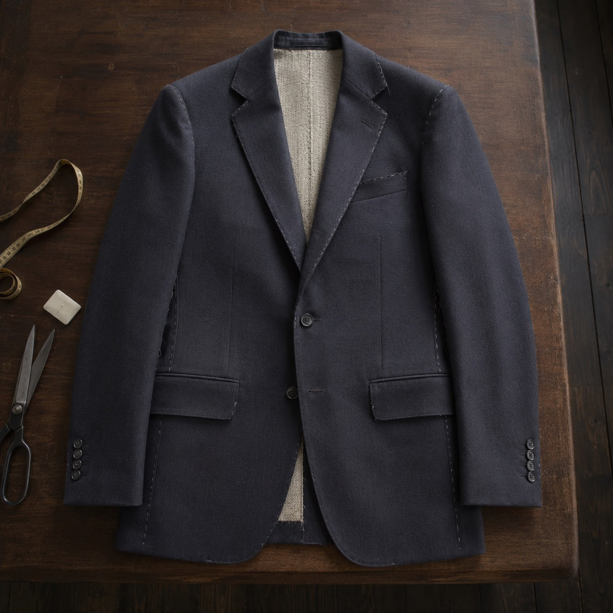 Pimlico single-breasted suit jacket — Suit Jackets by CROWN TAILORING. flat lay, front.