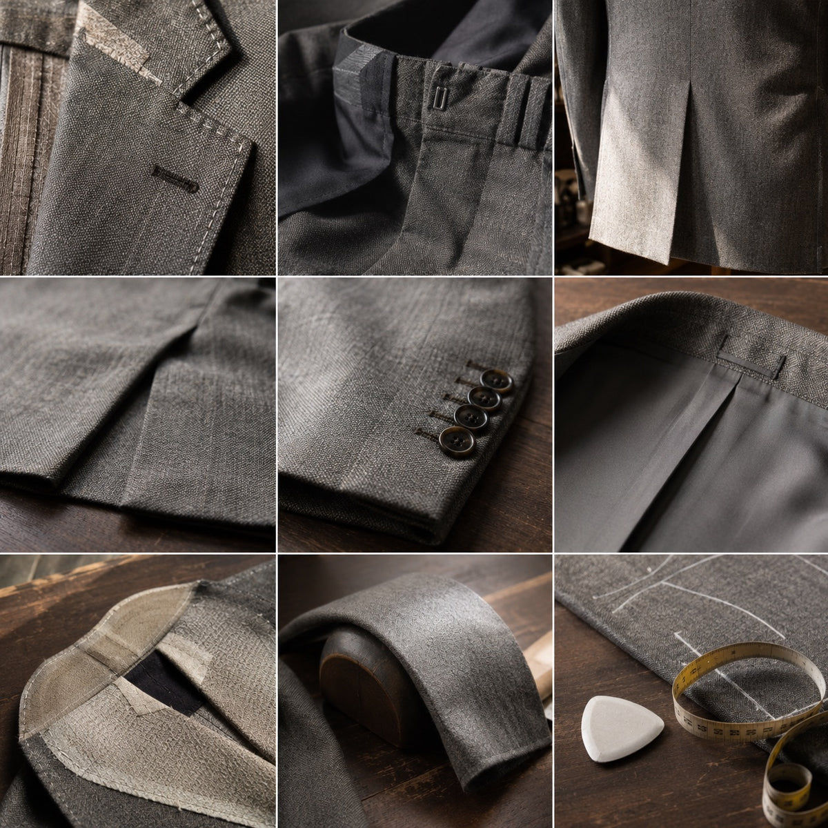 Holborn single-breasted suit jacket — Suit Jackets by CROWN TAILORING. close detail of the fabric and finish.