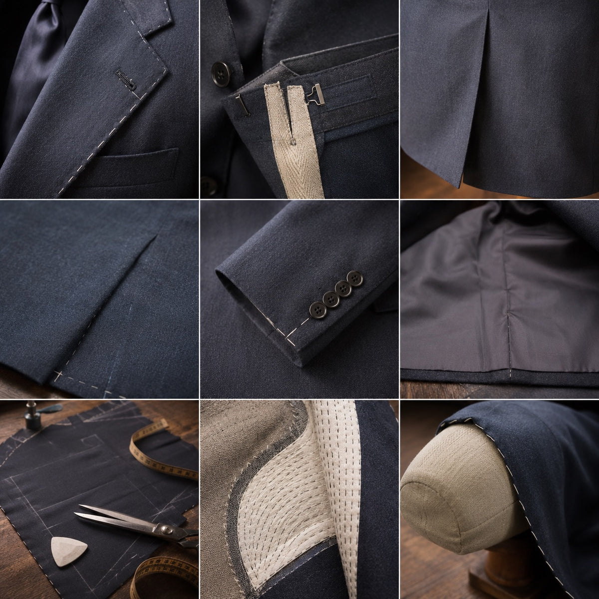 Bracken single-breasted suit jacket — Suit Jackets by CROWN TAILORING. close detail of the fabric and finish.