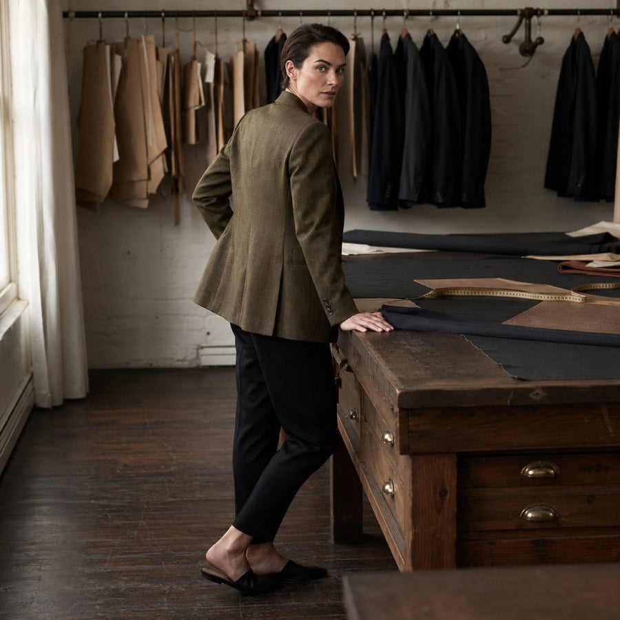 Bloomsbury single-breasted suit jacket — Suit Jackets by CROWN TAILORING. shown worn.