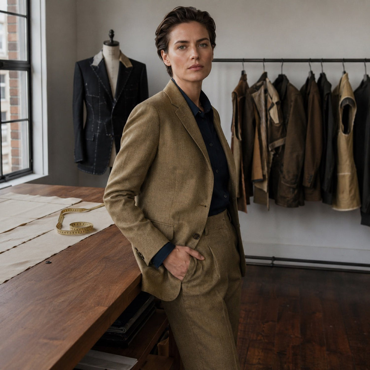 Chiltern single-breasted suit jacket — Suit Jackets by CROWN TAILORING. shown worn.