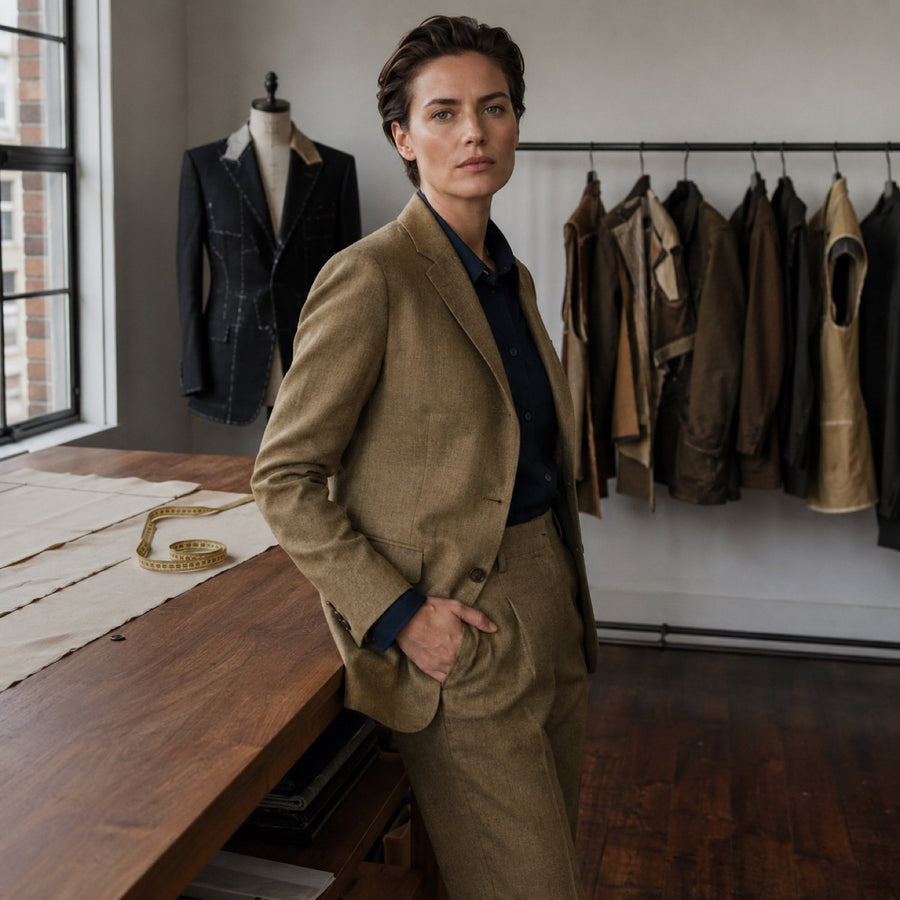 Chiltern single-breasted suit jacket — Suit Jackets by CROWN TAILORING. shown worn.