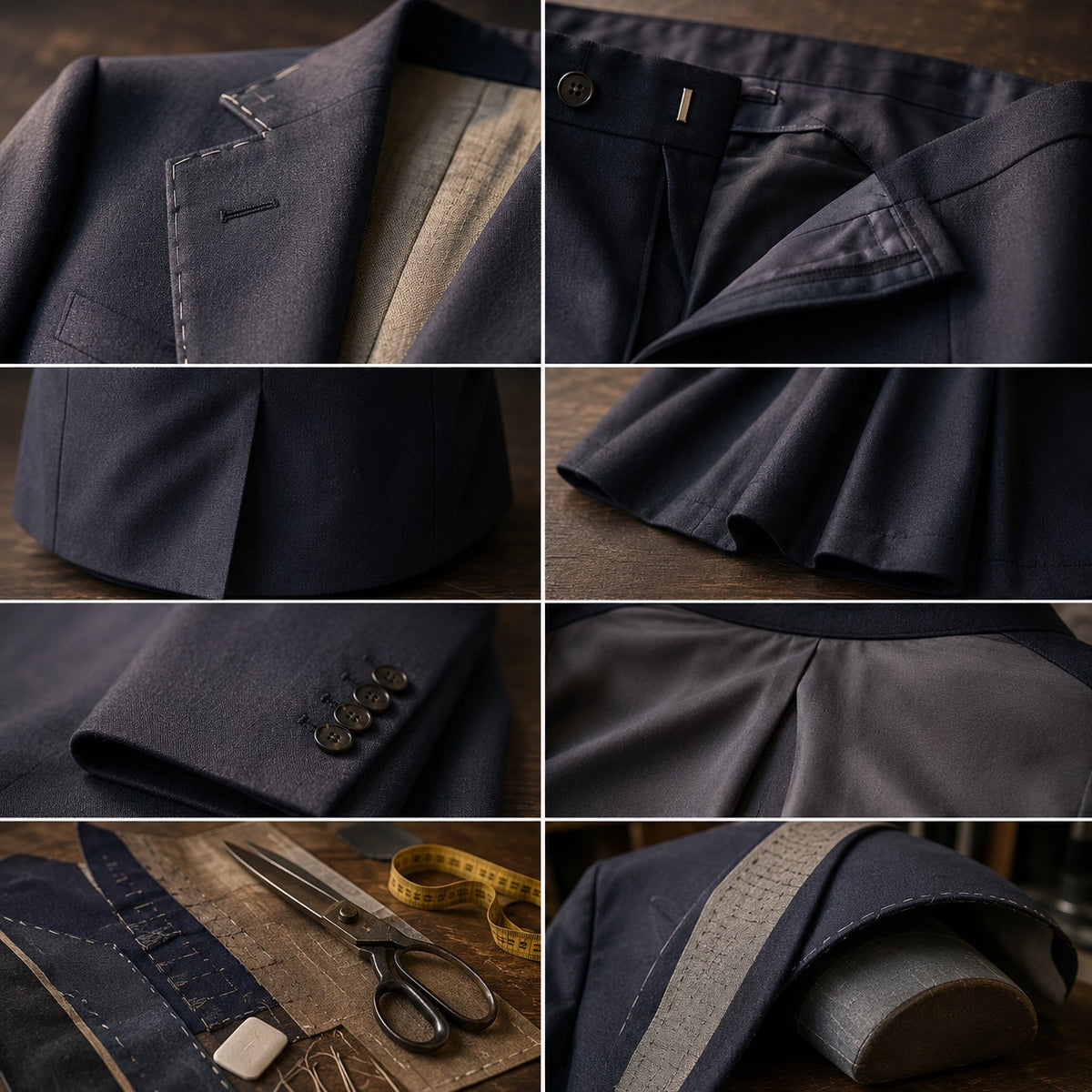 Clerkenwell single-breasted suit jacket — Suit Jackets by CROWN TAILORING. close detail of the fabric and finish.