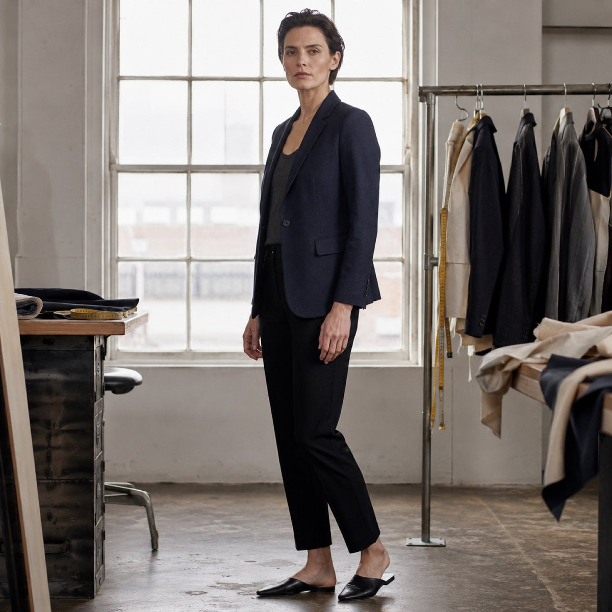 Clerkenwell single-breasted suit jacket — Suit Jackets by CROWN TAILORING. shown worn.