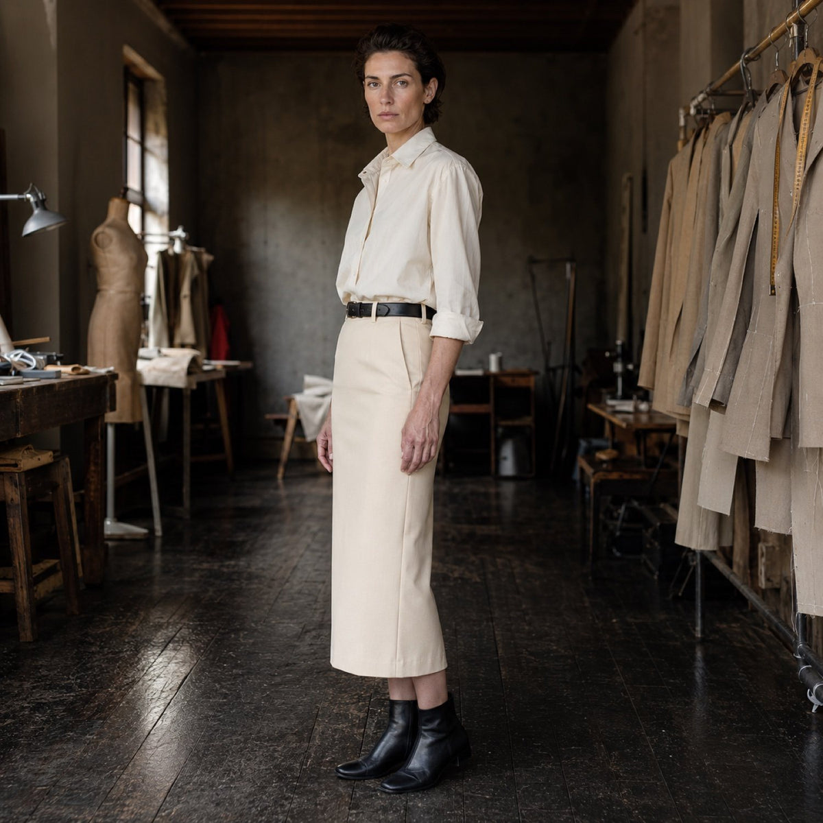 Cavendish pencil skirt — Tailored Skirts by CROWN TAILORING. shown worn.