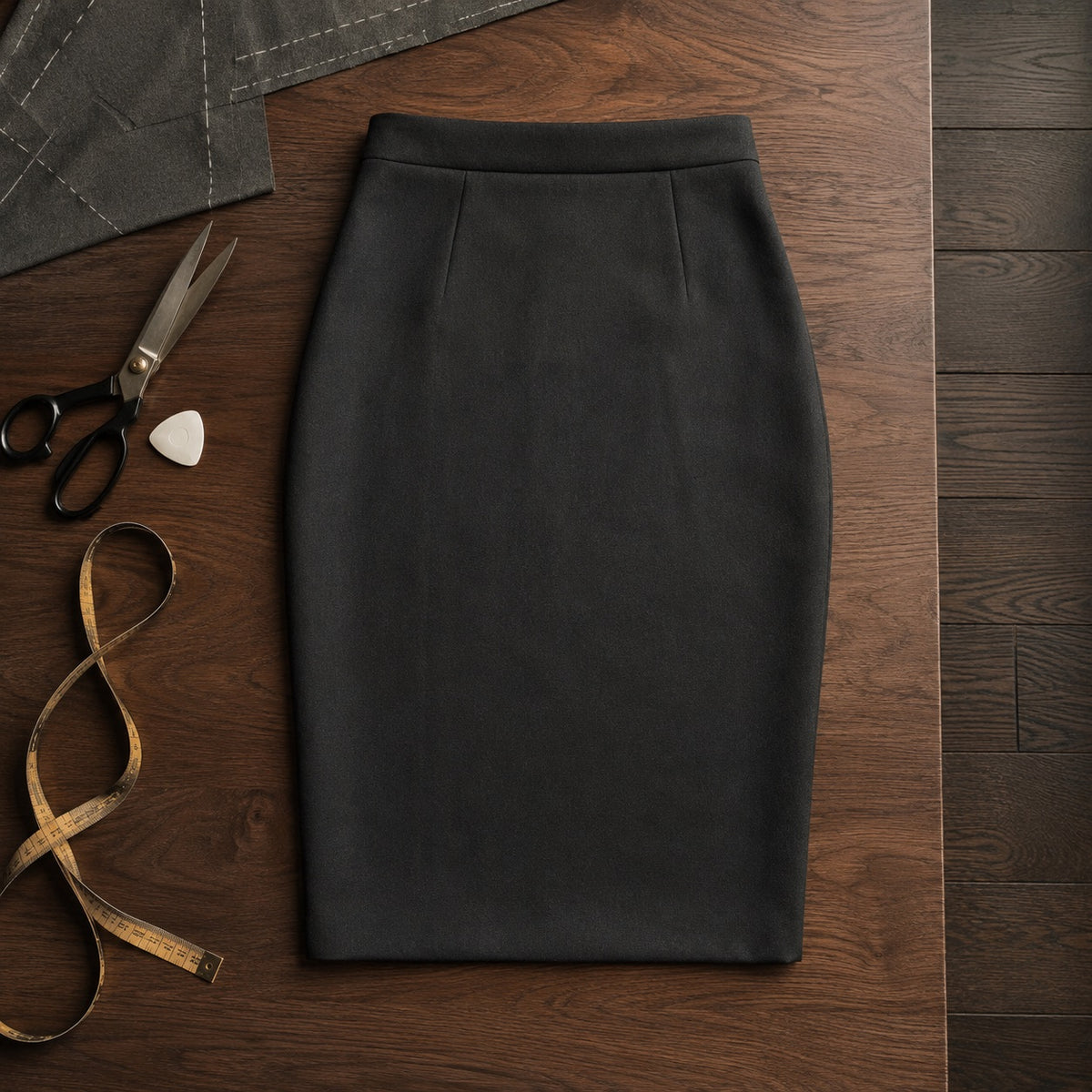 Bracken pencil skirt — Tailored Skirts by CROWN TAILORING. flat lay, front.