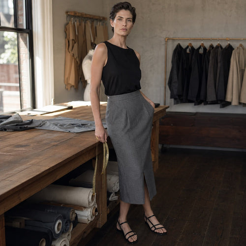 Chiltern pencil skirt — Tailored Skirts by CROWN TAILORING. shown worn.