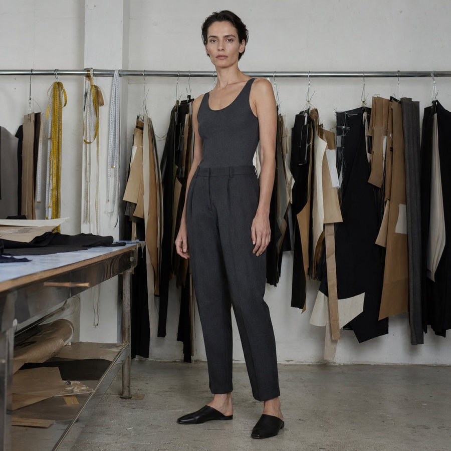Ashdown straight-leg tailored trousers — Tailored Trousers by CROWN TAILORING. shown worn.