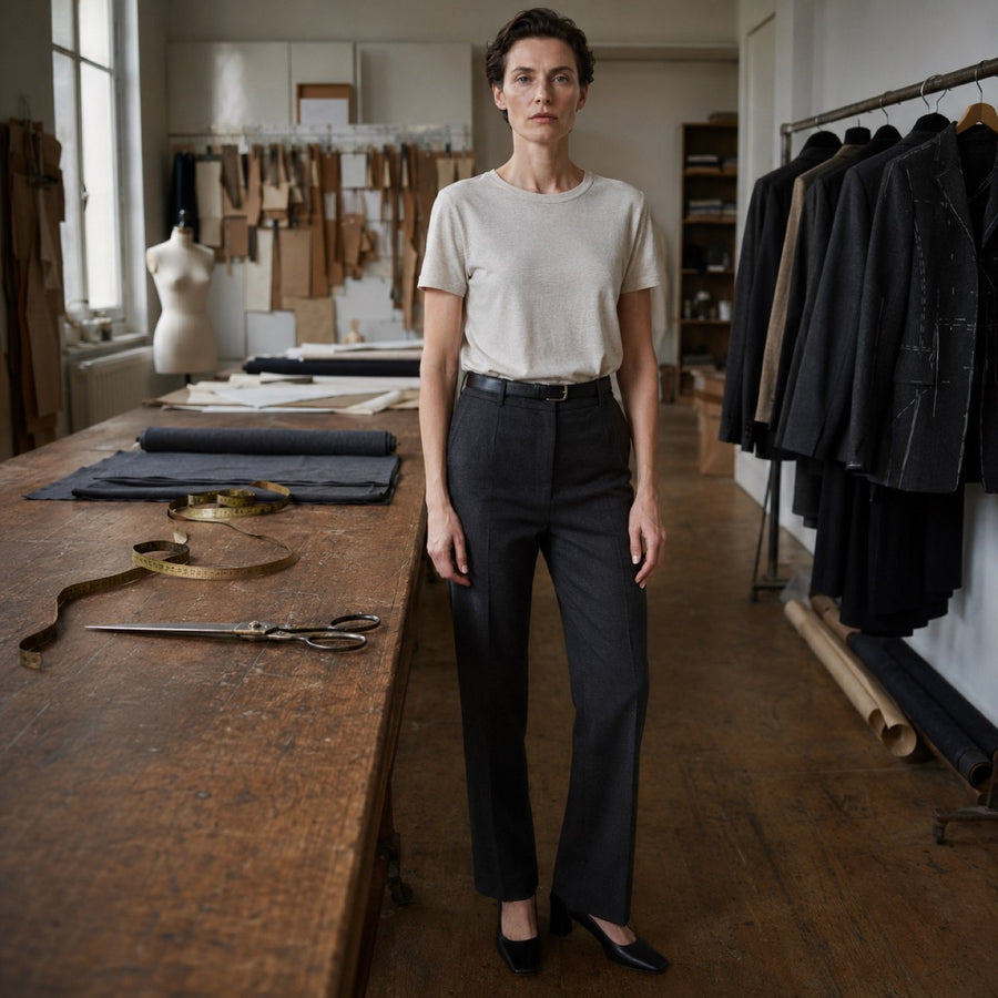 Chiltern straight-leg tailored trousers — Tailored Trousers by CROWN TAILORING. shown worn.
