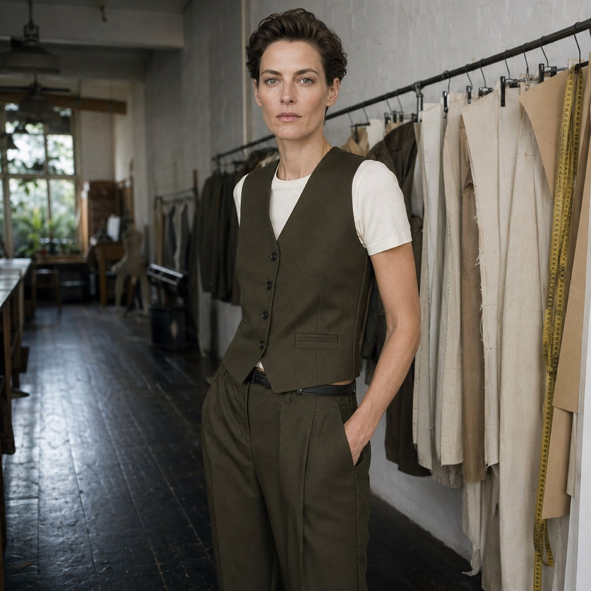 Fitzrovia single-breasted waistcoat — Waistcoats by CROWN TAILORING. shown worn.
