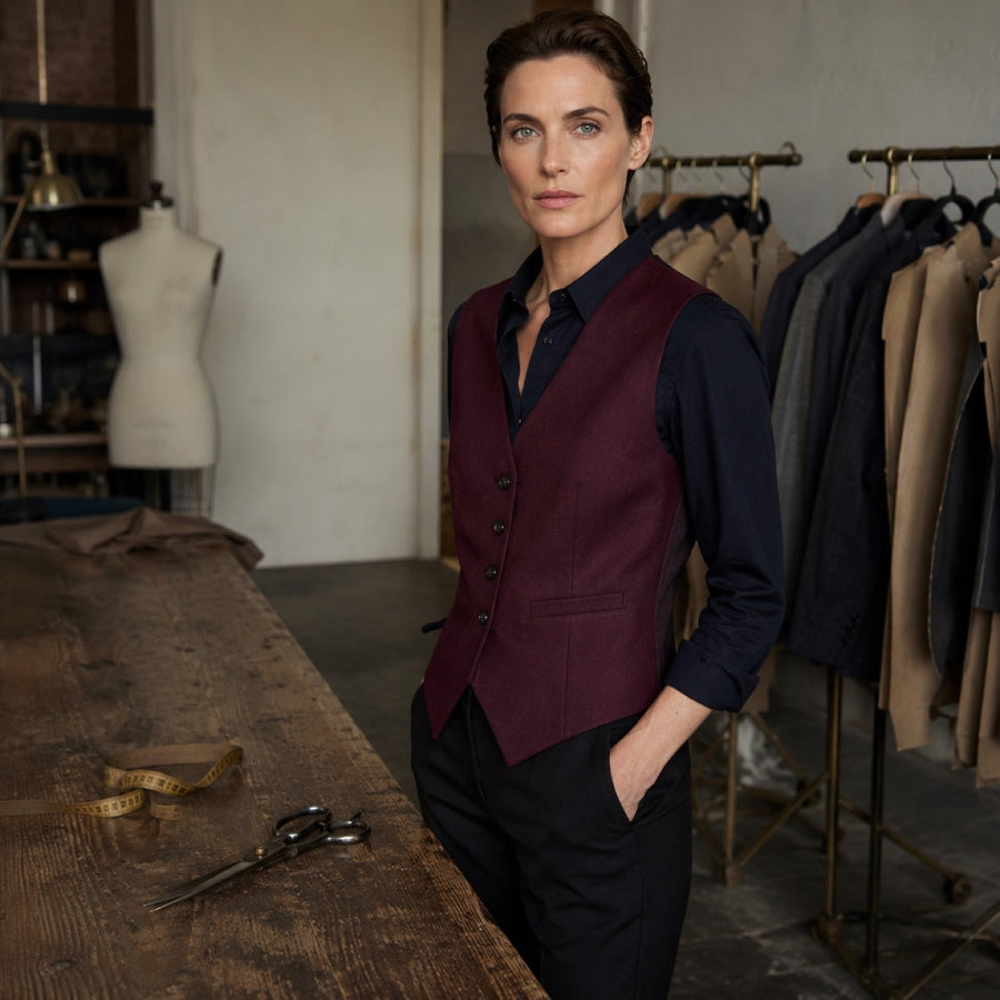 Chiltern single-breasted waistcoat — Waistcoats by CROWN TAILORING. shown worn.