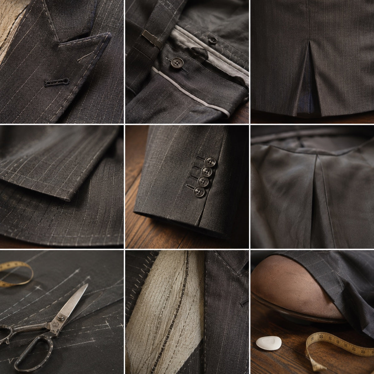 Dartmoor double-breasted waistcoat — Waistcoats by CROWN TAILORING. close detail of the fabric and finish.