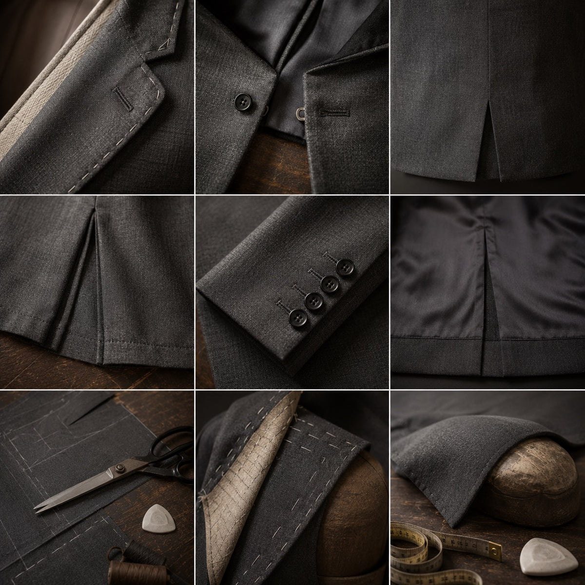 Bloomsbury single-breasted waistcoat — Waistcoats by CROWN TAILORING. close detail of the fabric and finish.